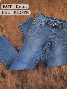 Kut from the Kloth Women's Straight Leg Jeans Distressed Size 4